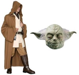 Star Wars Costume Adult - Light Brown Robe and Yoda Mask