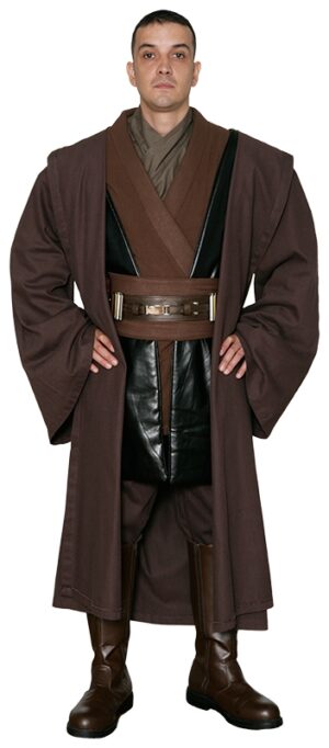 Star Wars Anakin Skywalker Jedi Knight Costume - Body Tunic with Replica Dark Brown Jedi Robe