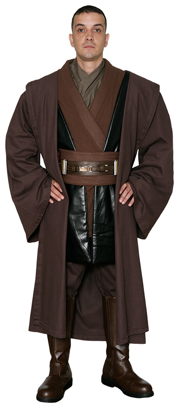 236417343.jpg Star Wars Anakin Skywalker Jedi Knight Costume - Body Tunic with Replica Dark Brown Jedi Robe