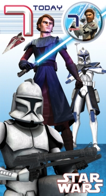 Star Wars Greeting Cards - 232 x 128mm - Clone Wars - Age 7 Badged - SW342/1