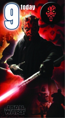 25027683.jpg Star Wars Greeting Cards - 232 x 128mm - Star Wars - Age 9 Badged - SW304/2