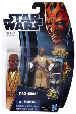 Star Wars Action Figure - Mace Windu with Jango Fett Helmet - Clone Wars 2012