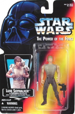Star Wars Action Figure - Luke Skywalker - in Dagobah Fatigues / Saber / Pistol with Long Lightsaber