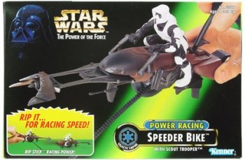Star Wars VEHICLES - Power Racing Speeder Bike with Scout Trooper