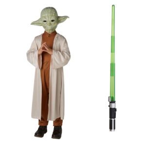 Star Wars Costume Child Lightsaber Bundle - Yoda