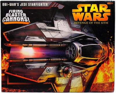Star Wars Vehicle - Obi-Wans Jedi Starfighter - with Firing Blaster Cannons - ROTS