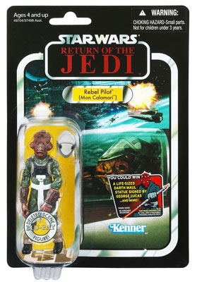 Star Wars Action Figure - Rebel Pilot - Mon Calamari - Vintage 2012