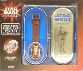 Star Wars Action Figure - Battle Droid - Die Cast Watch with collectable case - Episode 1