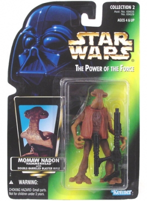 394127819.jpg Star Wars Action Figure - Momaw Nadon (Hammerhead) with Double-Barreled Blaster