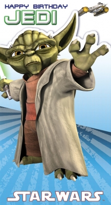 Star Wars Greeting Cards - 232 x 128mm - Clone Wars - Birthday Die Cut - SW352/1