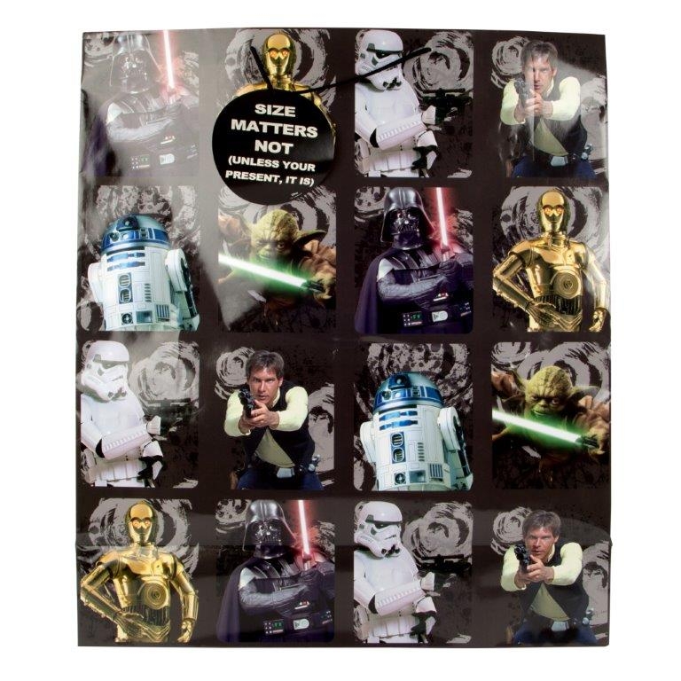 454886332.jpg Star Wars Large Gift Bag - Original Trilogy Character Squares