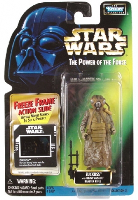 476454526.jpg Star Wars Action Figure - Zuckuss with Heavy Assault Blaster Rifle - Freeze Frame Action Slide