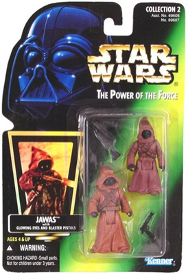 Star Wars Multi Action Figure - Jawas with Glowing Eyes and Blaster pistols 2 pack - Hologram