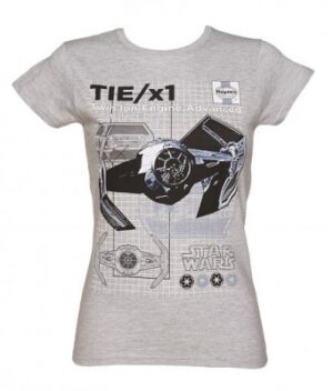 Star Wars T-SHIRTS - Haynes TIE Fighter Advanced Manual - Light Grey - Ladies