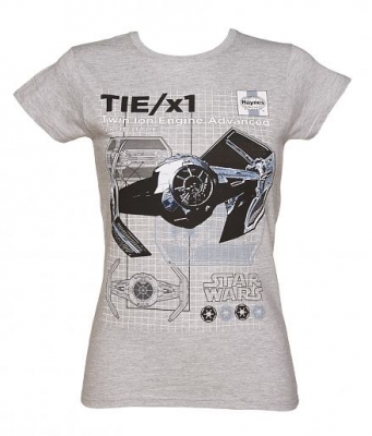 508010041.jpg Star Wars T-SHIRTS - Haynes TIE Fighter Advanced Manual - Light Grey - Ladies