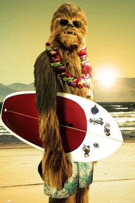 ONLY £6.99 - Star Wars Poster - Star Wars Chewie Surf - 61 x 91.5cm - FP2668
