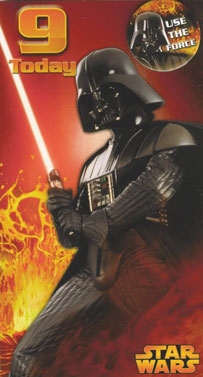 Star Wars Greeting Cards - 232 x 128mm - Star Wars - Age 9 Badged - SW304