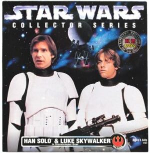 Star Wars Action Figure - Han Solo and Luke Skywalker in Stormtrooper Gear with KB Sticker - Collector Series - 12