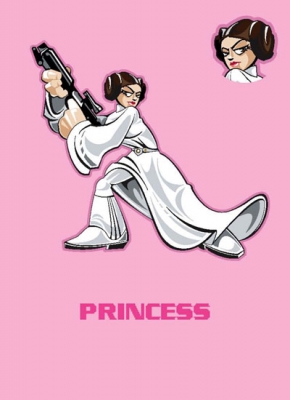 Star Wars Greeting Cards - 178 x 128mm - Star Wars - Princess Leia Badged - Blank - SW329