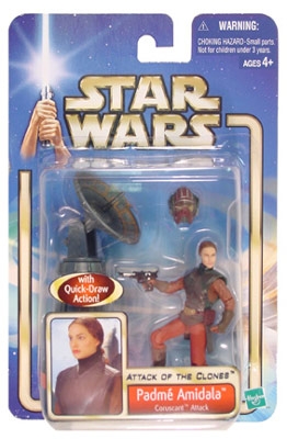 Star Wars Action Figures - Padme Amidala Coruscant Attack - Attack of the Clones - Saga Collection