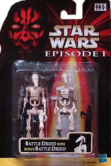 Star Wars Action Figure - Battle Droid - Blaster Hit - with Bonus Battle Droid - Episode 1