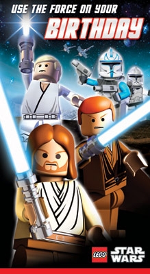 686056051.jpg Star Wars Greeting Cards - 228 x 152 mm - Lego Star Wars - Light Side Birthday - LS016