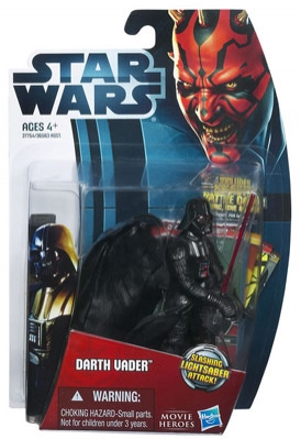 Star Wars Action Figure - Darth Vader with Slashing Lightsaber - Movie Heroes 2012