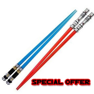 723174002.jpg Star Wars Chopsticks - SPECIAL OFFER: Duelling Pack Lightsaber Chopsticks - Obi Wan vs Darth Maul