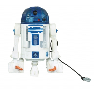 Star Wars Action Figure - Clone Wars - R2-D2 with Hidden Gadgets inc. Battle Game Card