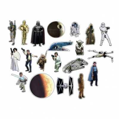 783736854.jpg Star Wars Gifts and Games - Die Cut Magnet Set - Star Wars Classic