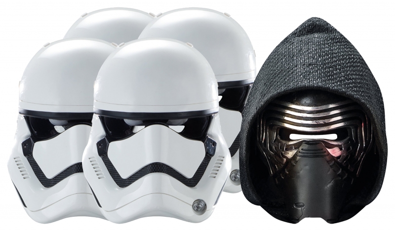 791771299.jpg Star Wars MASKS - Character Mask Party Pack 6 - 4 x First Order Stormtrooper - 1 x Kylo Ren