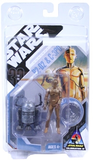Star Wars Action Figure - 30th Concept R2-D2 & C-3PO - Exclusive Collector Coin - 30th Anniversary