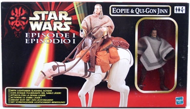 Star Wars Action Figure Set - Eopie and Qui-Gon Jinn - Very Rare