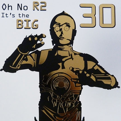 Star Wars Greeting Cards - 160 x 160 mm - Star Wars - Age 30 - Blank Inside - SW557