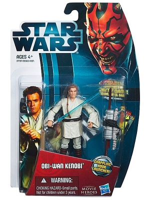 Star Wars Action Figure - Obi-Wan Kenobi with Light-Up Lightsaber - Movie Heroes 2012
