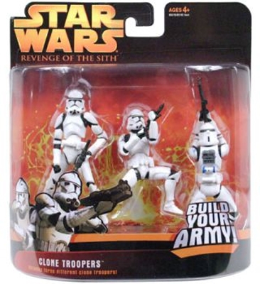 Star Wars Action Figure - Clone Troopers includes three different Clone Troopers - Great Deluxe Figure Set