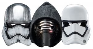 Star Wars MASKS - Character Mask Party Pack 9 - 1 x First Order Stormtrooper - 1 x Kylo Ren - 1 x Captain Phasma