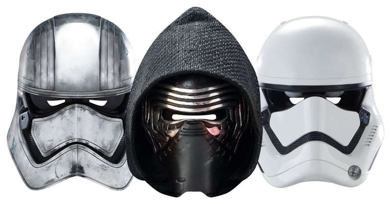 914346125.jpg Star Wars MASKS - Character Mask Party Pack 9 - 1 x First Order Stormtrooper - 1 x Kylo Ren - 1 x Captain Phasma