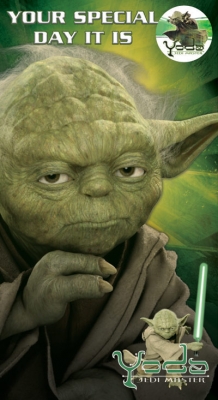 Star Wars Greeting Cards - 232 x 128mm - Yoda - Birthday Badged - SW309