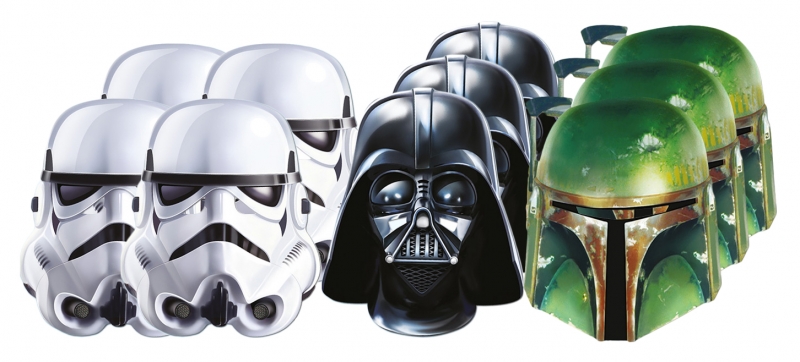 973245721.jpg Star Wars MASKS - Character Mask Party Pack 12 - 4 x Stormtrooper - 3 x Darth Vader - 3 x Boba Fett