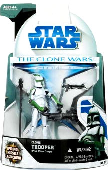 Star Wars Action Figure - Clone Wars - Clone Trooper 41st Elite Corps 2009