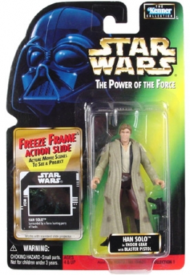 993987225.jpg Star Wars Action Figure - Han Solo in Endor Gear with Blaster Pistol - Freeze Frame Action Slide