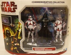 Star Wars Action Figure - Legacy Collection - The Force Unleashed - Darth Vader with Incinerator Troopers