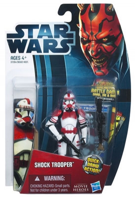 Star Wars Action Figure - Shock Trooper with Quick-Draw Action - Movie Heroes 2012